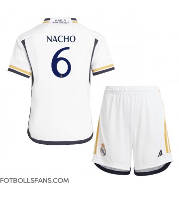 Real Madrid Nacho #6 Replika Hemmatröja Barn 2023-24 Kortärmad (+ Korta byxor)